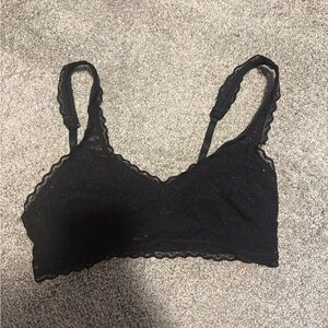aerie Black Lace Wireless Bralette Top